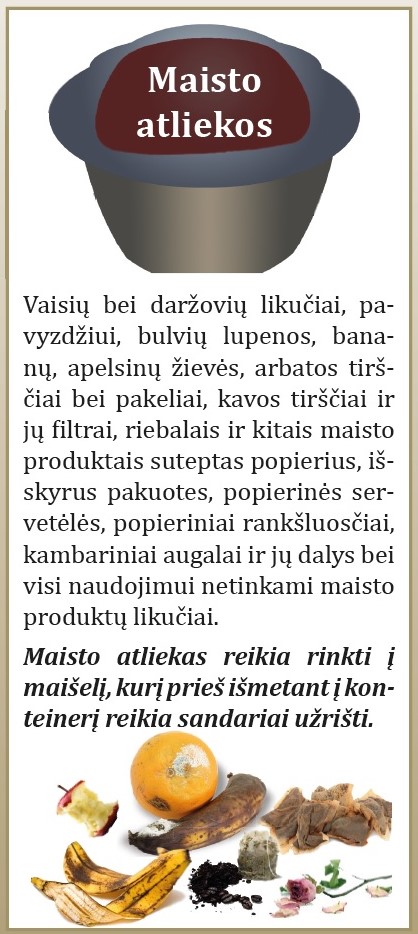 Maisto atlieku rusiavimas atmintine 36656