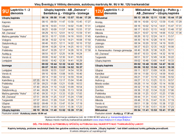 Veliniu 11.01 02 d. 9U ir 12U tvarkarasciai 2