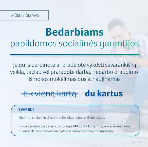 2021 03 03 SADM bedarbiams papildomos socialines garantijos